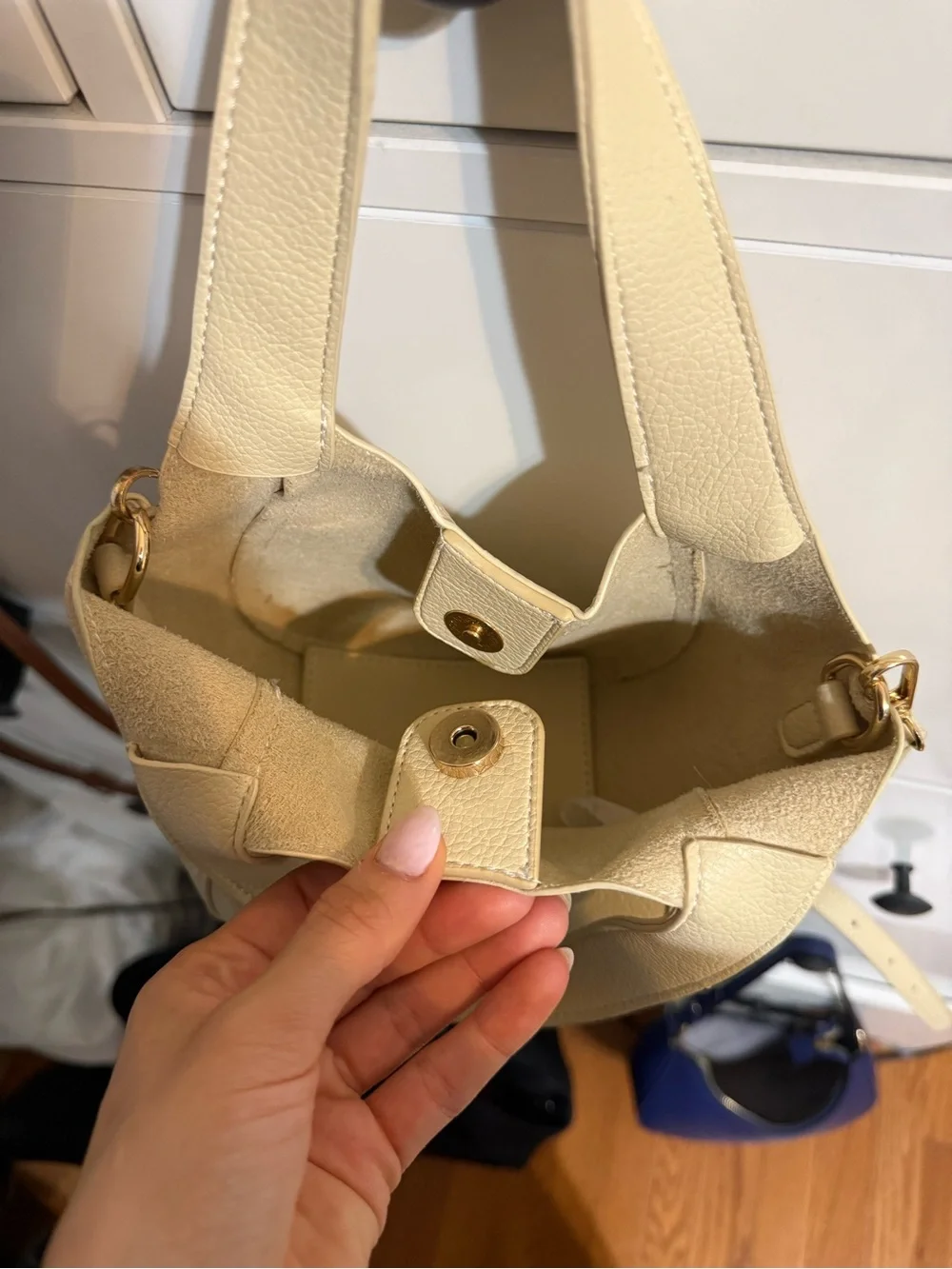Cream Leather Crossbody Tote - Anthropologie
